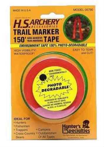 Click to see larger image. Hunters Specialties Trail Tape Blaze Orange Photodegradable Model: 00790